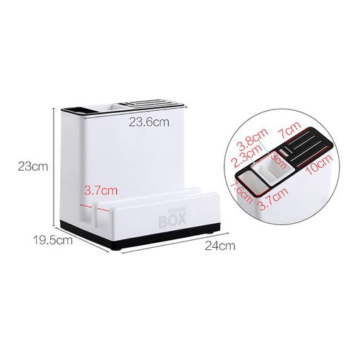 White Kitchen Storage Holder | Tableware Knife Organizer Cabinet Rack