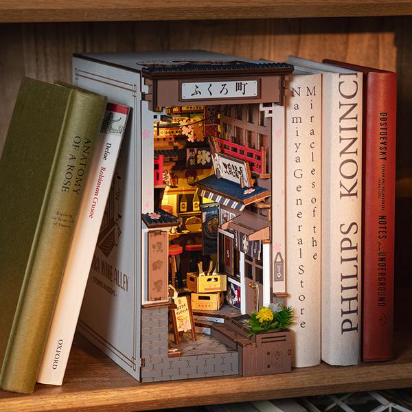3D Wooden Miniature Dollhouse Puzzle - Sakura Wine Alley With LED Lights-1-ZCA-Home-Tech-Supply