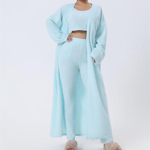 Winter Lounge Set for Women | Soft 3-Piece Pajama Matching Outfit