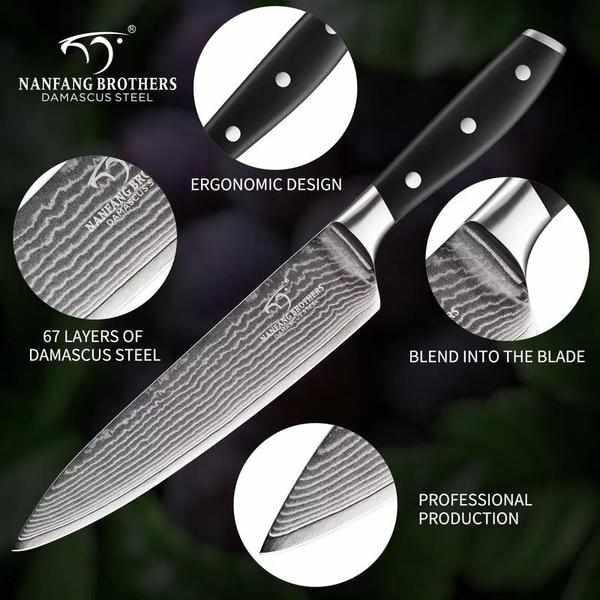 8” Premium 67-Layer Damascus Chef/Sashimi Knife – ABS Handle, Gift Box-ZCA Electronic & Home Supply-ZCA-Home-Tech-Supply
