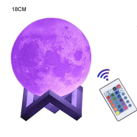16-Color Lamp With Stand And Remote, Moon Lamp, LED Night Light With Dock