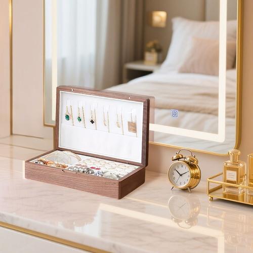 Wooden Jewelry Storage Box | Ladies Necklace Bracelet Watch Organizer