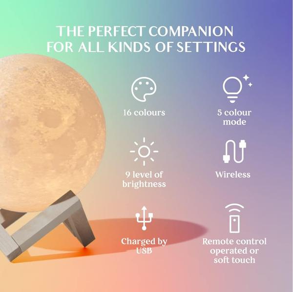 Moon Lamp Night Light with Remote and Dock Stand-1-ZCA-Home-Tech-Supply
