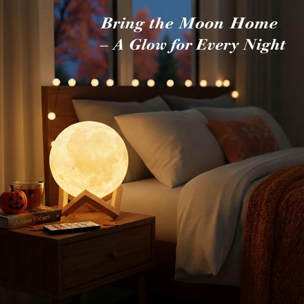 Moon Lamp Night Light with Remote and Dock Stand-1-ZCA-Home-Tech-Supply