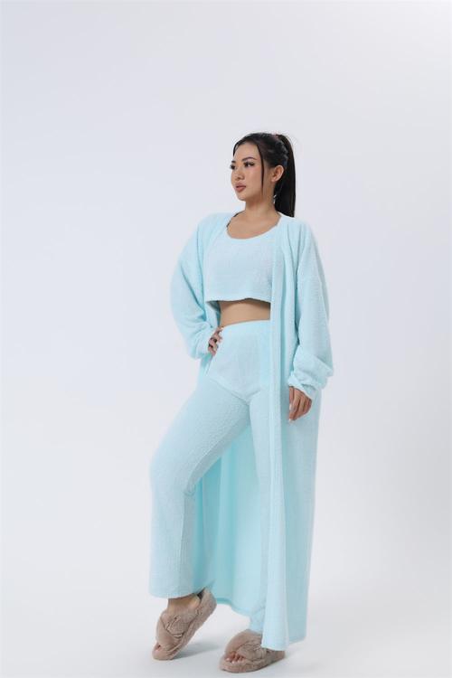 Winter Lounge Set for Women | Soft 3-Piece Pajama Matching Outfit